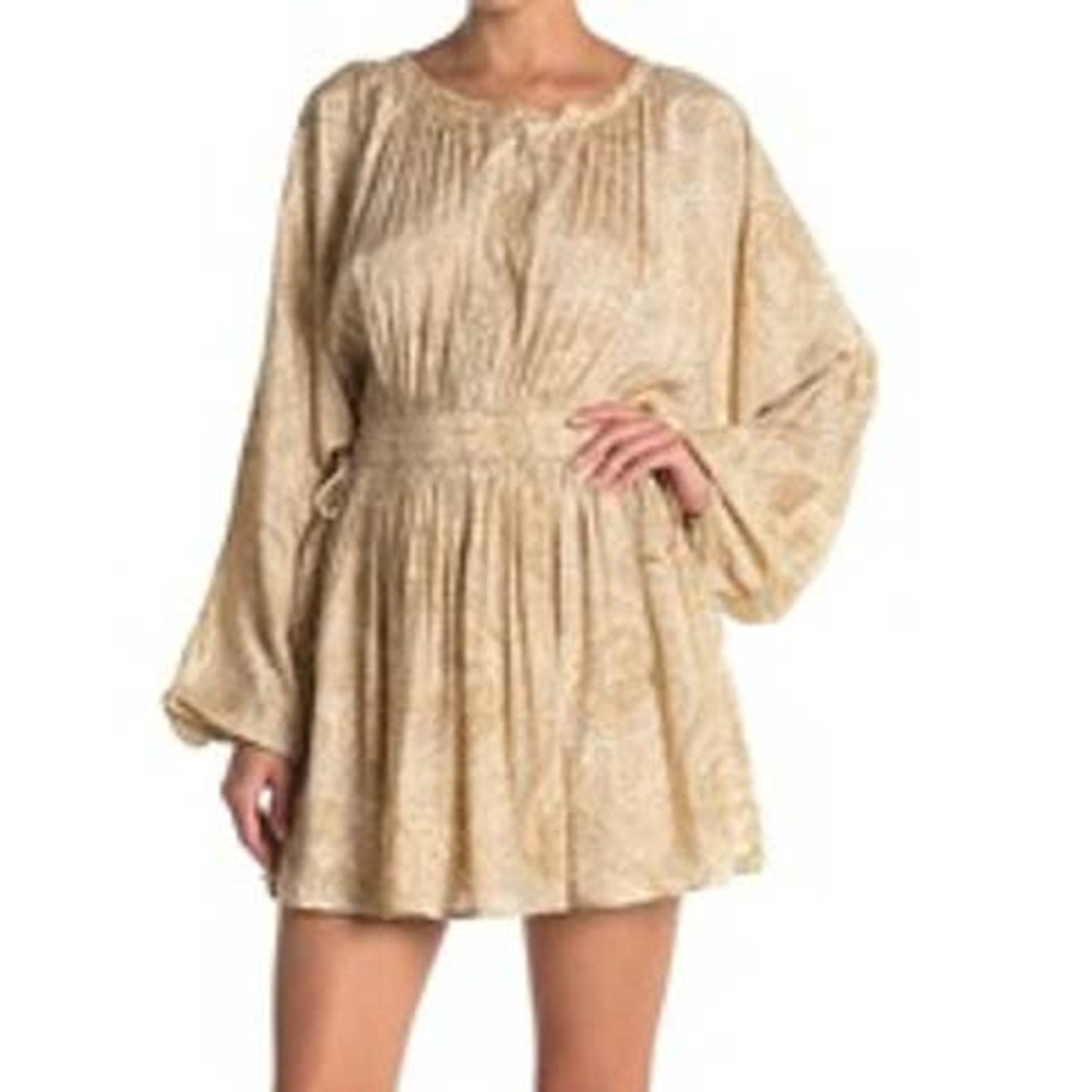 Amuse Society Luciana Dress Paisley Gold XS NWT